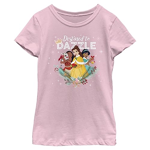 Disney Princesses Destined to Dazzle Girls Koszulka damska, Jasny Różowy, XS, Różowy, XS, Różowy., XS