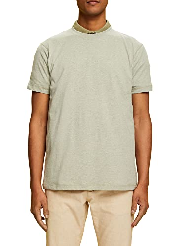 ESPRIT Męski T-shirt 043EE2K301, 334/LIGHT Green 5, M, 334/jasnozielony 5, M