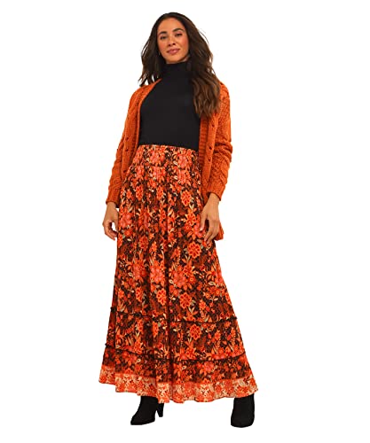 Joe Browns Damska jesienna spódnica boho w kwiaty, Multi, 10, multi, 36