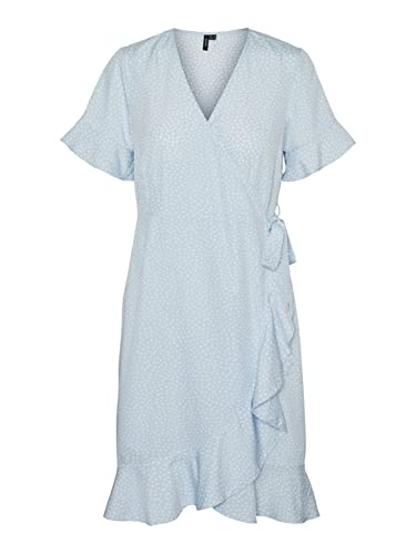 VERO MODA Sukienka damska, Skyway/Aop:white Tiny Dots, S
