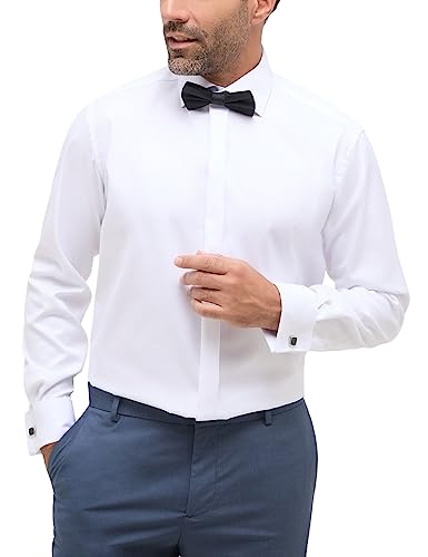 Eterna Męska koszula z długim rękawem Comfort FIT Cover Twill White UNI, 19, biały, 50-More
