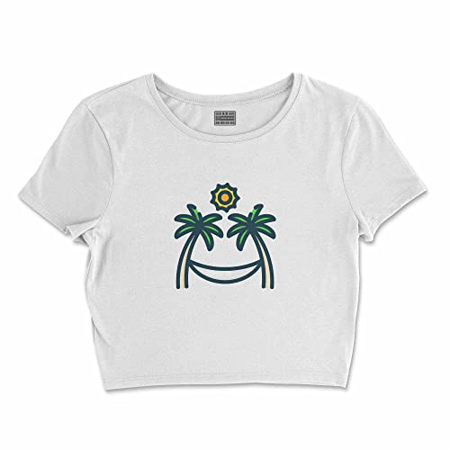 Bona Basics, Koszulka damska z nadrukiem cyfrowym,%100 bawełna, biała, casualowa, topy damskie, rozmiar: L, biały, L Krótki