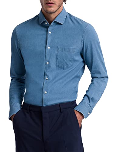 Pierre Cardin Męska koszula henry, Flint Stone, 45