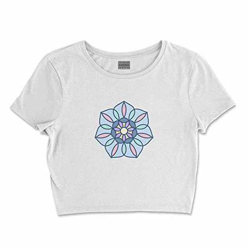 Bona Basics, Damski T-shirt basic, z nadrukiem cyfrowym, 100 bawełny, biały, swobodny, damski top, rozmiar: XL, biały, XL