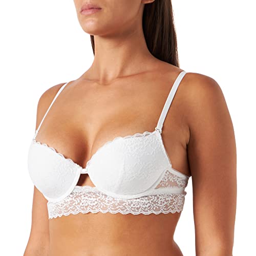 women'secret Damski Beautiful klasyczny koronkowy jasnozielony biustonosz, kość słoniowa, 75D, kość słoniowa, 75D