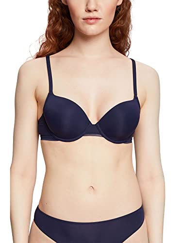 ESPRIT Bodywear damski Micro W.Logo Print RCS seksowny wyściełany biustonosz, atrament, 80 A, niebieski (Ink), 80A