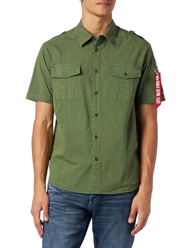 ALPHA INDUSTRIES Basic Shirt Slim S Koszulka męska, 01-sage-green, XL