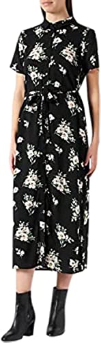 VERO MODA Damska sukienka midi z nadrukiem