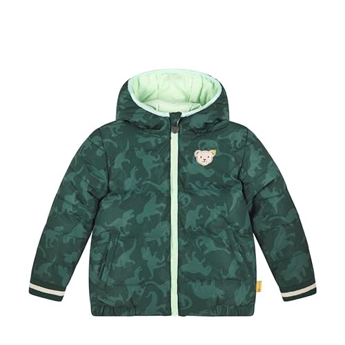 Steiff Chłopięca kurtka dwustronna z kapturem, Jungle Green, 122