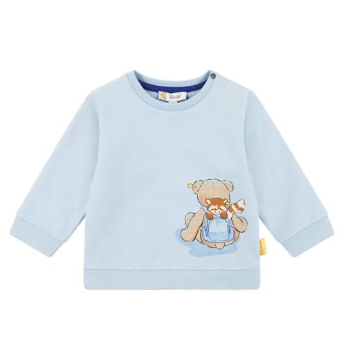 Steiff Bluza dziecięca chłopięca jednokolorowa, Cashmere Blue, 74