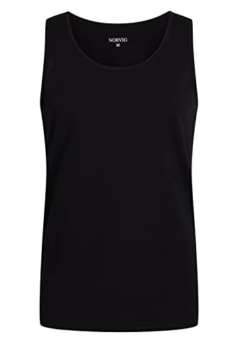 NORVIG Męski tank top czarny podkoszulek, XL