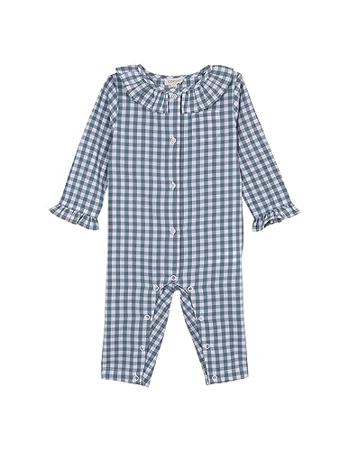 Gocco Pijama Cuello Volante DE CUADRO Vichy zestaw piżamowy dla dziewczynek, Petroleo CLARO, Regular, petroleo claro, jeden rozmiar