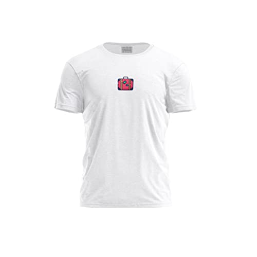 Bona Basics, Męski T-shirt z cyfrowym nadrukiem,% 100 bawełna, biały, na co dzień, męskie topy, rozmiar: S, biały, S