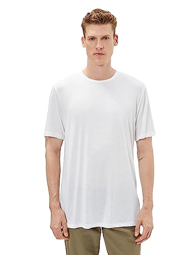 Koton Koszulka męska Crew Neck Short Sleeve Basic Viscose Blend, Mix (wielokolorowy), M