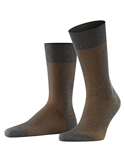 FALKE Mężczyźni Skarpety Fine Shadow M SO Bawełna z wzorem 1 Para, Szary (Grey Melange 3560), 41-42