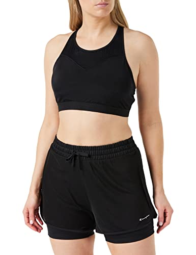 Champion Damskie sportowe C-tech szybkoschnące warstwowe szorty, czarne, M