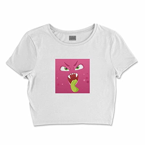 Bona Basics, Damski T-shirt basic, z nadrukiem cyfrowym, 100 bawełny, biały, swobodny, damski top, rozmiar: L, biały, L Krótki