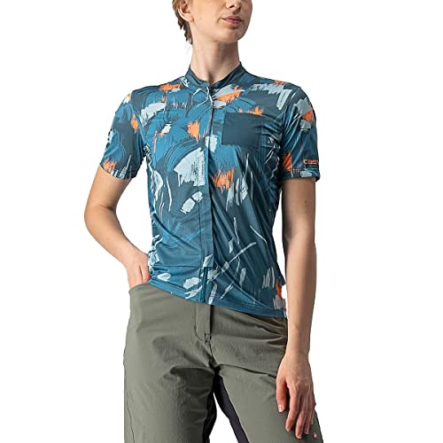 CASTELLI 4522085-466 UNLTD SENTIERO Jrsy bluza damska ciemna niebieskozielona/koralowa lampa błyskowa XL, Dark Teal/Coral Flash, XL