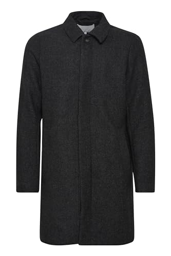Casual Friday Płaszcz męski Cfoliver Long Wool Mix Coat, 50818/Dark Grey Melange, XXL