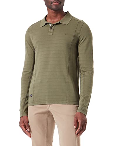 camel active Męska koszula polo 409865/8P01, oliwkowa brązowa, L