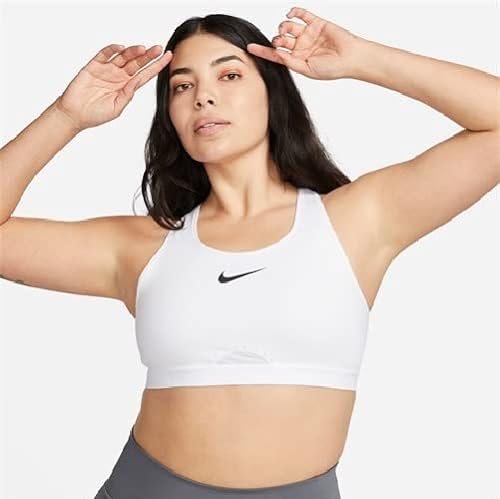 Nike Damski biustonosz sportowy W Nk Df Swsh Hs Bra, biały/biały/czarny, XXL