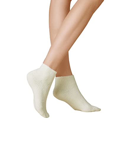 KUNERT Damskie skarpety z dzianiny Homesocks unisex, 100 DEN, Zima biała, 39-42 EU