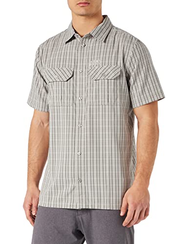 Jack Wolfskin 1401042 Thompson Koszulka męska, Ash Grey Checks, S