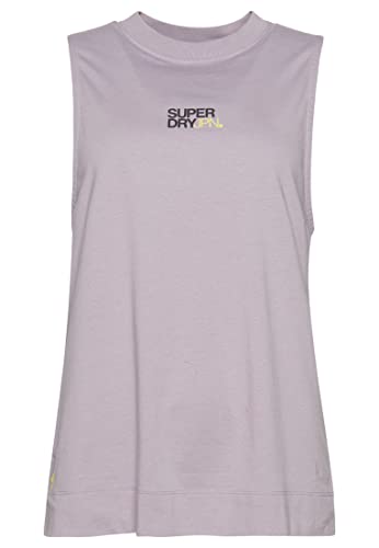 Superdry Train Longline Mock Neck Tank Koszula damska, Brassica Lilac, 42