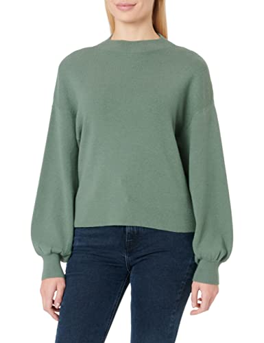 VERO MODA Damski sweter z dzianiny VMNANCY Highneck Volume Blouse GA Boo, Laurel Wreath, M