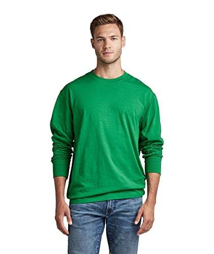 G-STAR RAW Męski t-shirt z długim rękawem, zielony (Jolly Green B255-D608), S, zielony (Jolly Green B255-d608), S