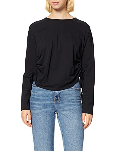 NA-KD Drawstring Detailed Top Koszula damska, czarny, XS