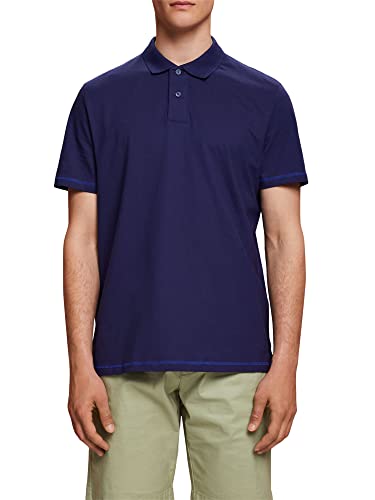 edc by ESPRIT Męska koszulka polo 053CC2K303, 405/DARK Blue, L, 405 / ciemnoniebieski., L