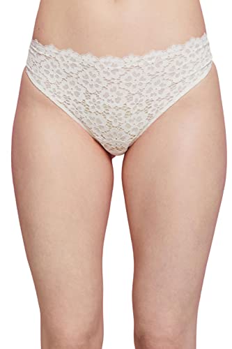 ESPRIT Bodywear damski Flower Lace, średniej talii, stringi w talii, Off White, 42, Off White, 42