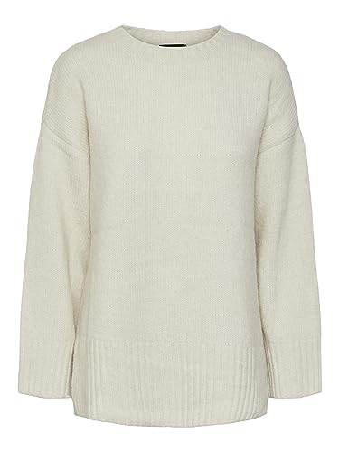 Bestseller A/S Damski sweter Pcnancy Ls Loose O-Neck Knit Noos Bc, brzoza, XL