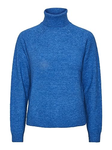 PIECES Damski sweter z golfem PCJULIANA, błękit francuski, L