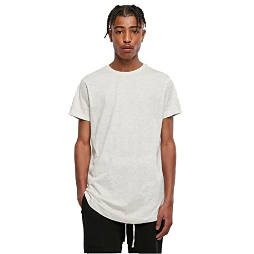 Urban Classics Męski T-shirt Shaped Long Tee jednokolorowy, długi krój koszulka męska, dostępna w wielu różnych kolorach, rozmiary XS-5XL, jasnoszary, M