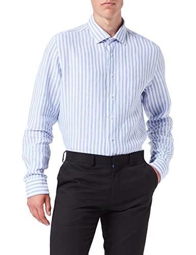 Seidensticker Męska koszula biznesowa, jasnoniebieski, 40 PL