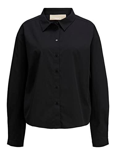 JACK & JONES Damska bluzka Jjxx Jxmission Ls Relax Shirt Noos, czarny, S
