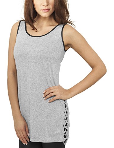 Urban Classics Ladies Leather Imitation Side Knotted Tank Top Damski, Wielokolorowy (Gry/Blk 119), S