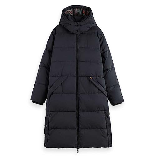 Scotch & Soda Hydrofobowy płaszcz o długiej długości, Evening Black 6647, XL
