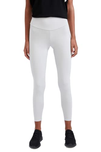 DeFacto Legginsy z wysokim stanem dla kobiet – sportowe legginsy dla kobiet, spodnie sportowe (LT.Grey, S), szary, S