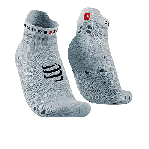 COMPRESSPORT Skarpety Unisex dla dorosłych, Biały/Stop, 39-41 EU