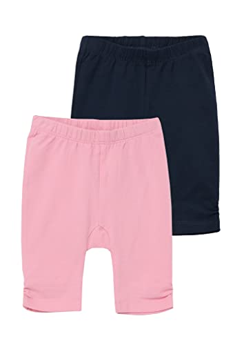 s.Oliver Junior Baby Girls Capri legginsy w dwupaku, niebieskie, 80, niebieski, 80 cm