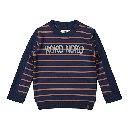 Koko Noko Bluza chłopięca, Granatowy + Camel, 0 miesięcy