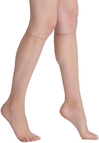 DIM Damskie skarpety do kolan 15 DEN (4 sztuki), Beige (Light 90y), Jeden rozmiar