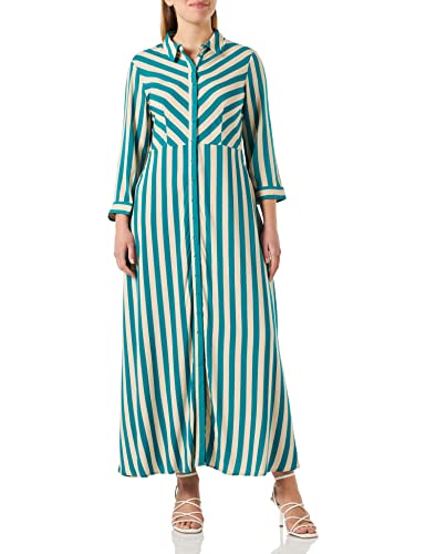 YAS Damska sukienka Yassavanna Long Shirt Dress S. Noos, Deep Lake/Stripes:cement, M