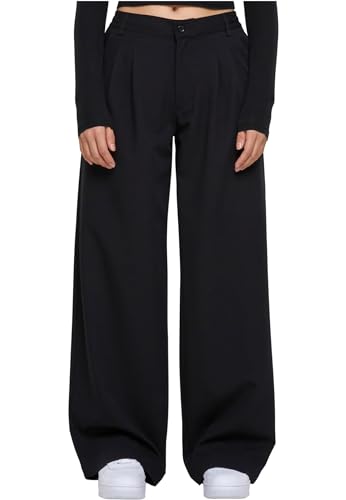 Urban Classics Damskie spodnie damskie Organic Ultra Wide Sweat Pants, czarny, XL