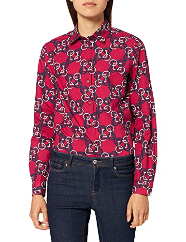 Seidensticker Bluzka damska - Regular Fit - Bluzka koszulowa - Długi rękaw - 100% bawełna, czerwony, 36