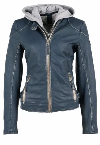 Gipsy Damska kurtka skórzana Gwfinja Labagv, Denim Blue, M, niebieski (Denim Blue), M