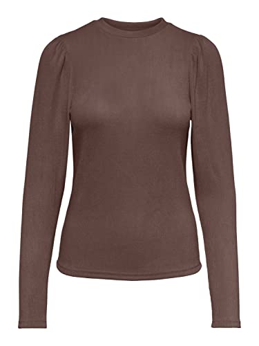 ONLY Women's ONLNANNA L/S Puff TOP JRS koszulka z długim rękawem, Chocolate Martini, L, czekolada martini, L